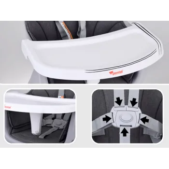 detal antypoślizgowych stopek fotelika do karmienia