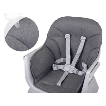 krzesełko dziecięce z pięciopunktowymi pasami bezpieczeństwa