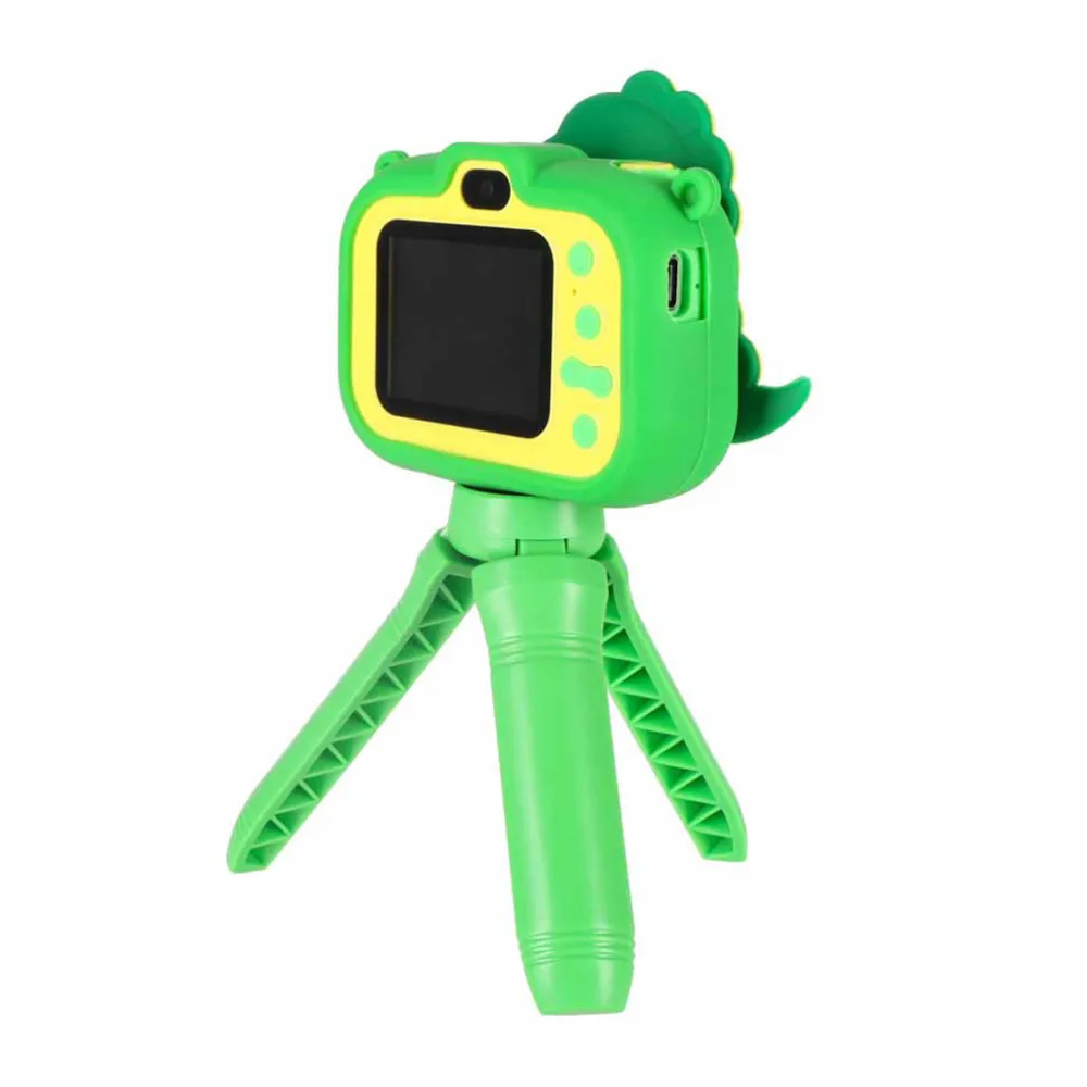 zbliżenie na silikonowe etui dinozaura w kolorze zielonym