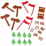 wyścig autek z figurkami wiewiórki i koali na zakręcie toru