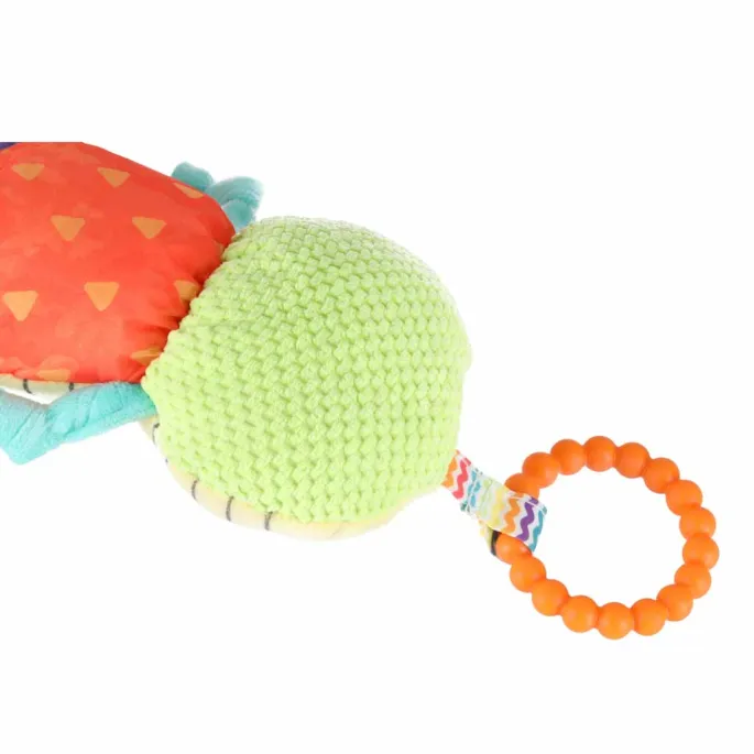 wielokolorowa gąsienica leżąca na powierzchni