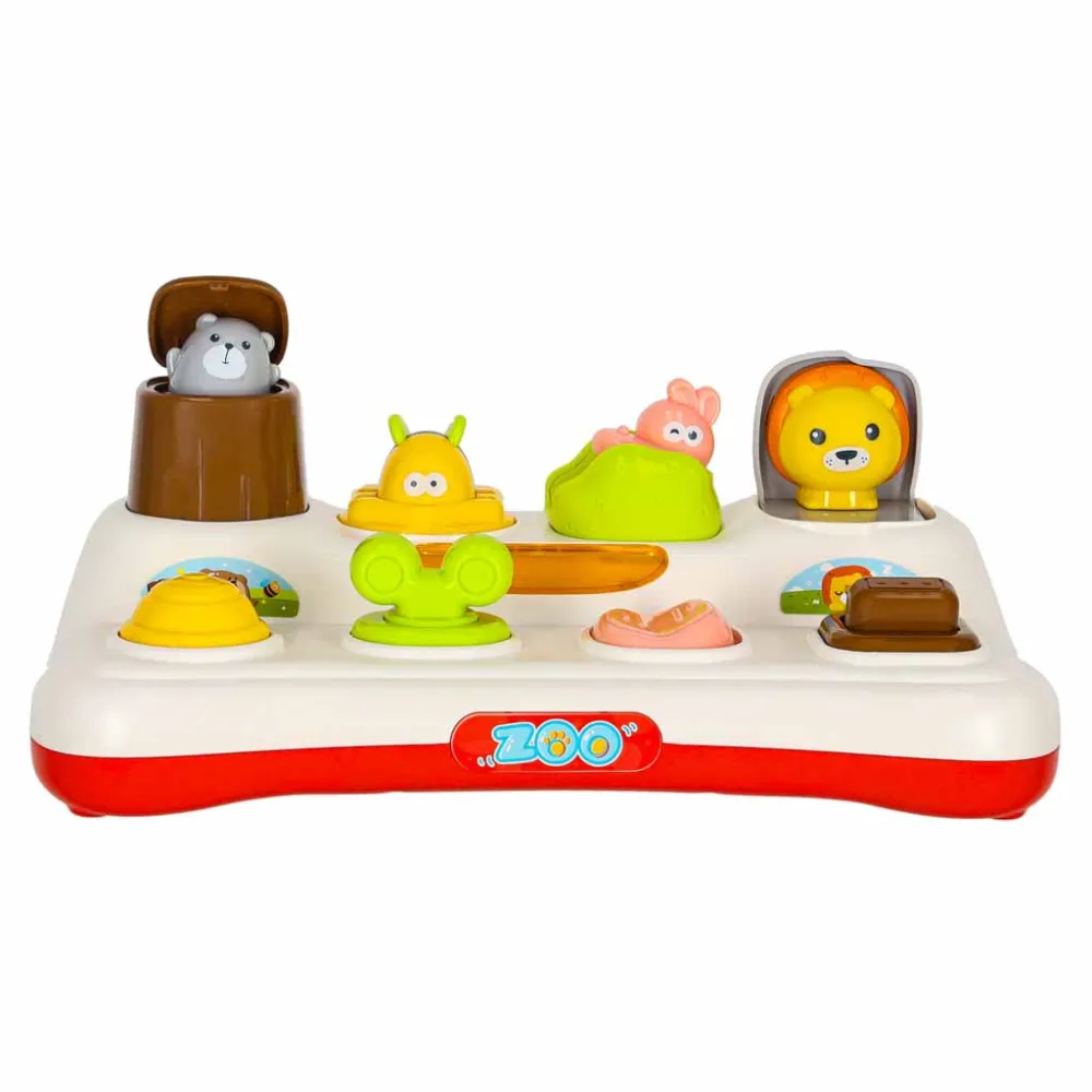 Zbliżenie na jeden z przycisków wyzwalający wyskakujące zwierzątko