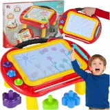 tablica magnetyczna edukacyjna z kolorowym znikopisem na stole