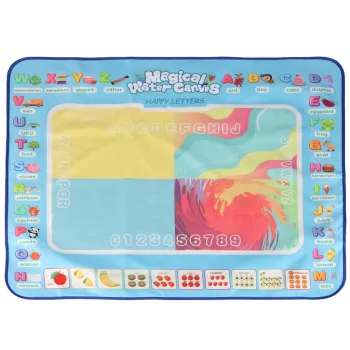 Mata wodna do malowania rysowania wodą mazaki pieczątki szablony wałek 100x80cm alfabet