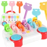 Autobus edukacyjny grający z kolorowymi panelami i kluczykami