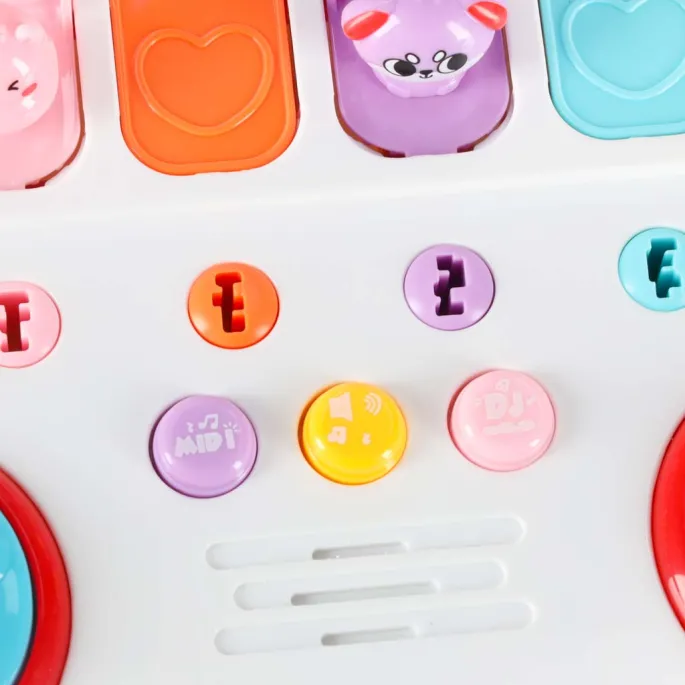 Cały zestaw: autobus, kluczyki, wyskakujące zwierzątka