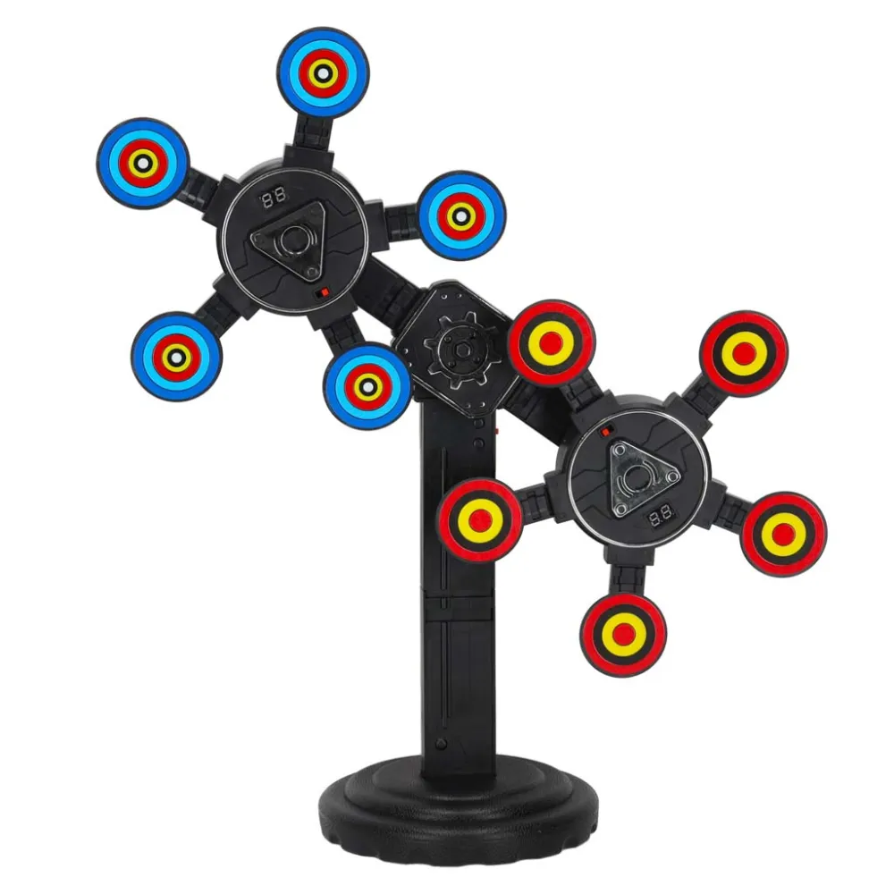 zbliżenie na obrotowe ramiona tarczy strzelniczej