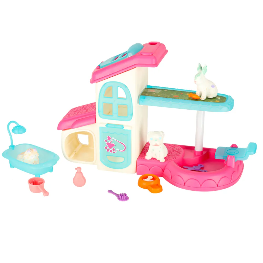 figurka białego pieska z zestawu do malowania