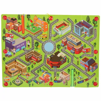 magnetyczny pisak na sznurku przy planszy gry