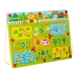 Drewniana plansza z kolorowymi kulkami do przesuwania magnetycznym pisakiem