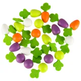 przykładowy układ kart z cyframi i marchewkami na planszy