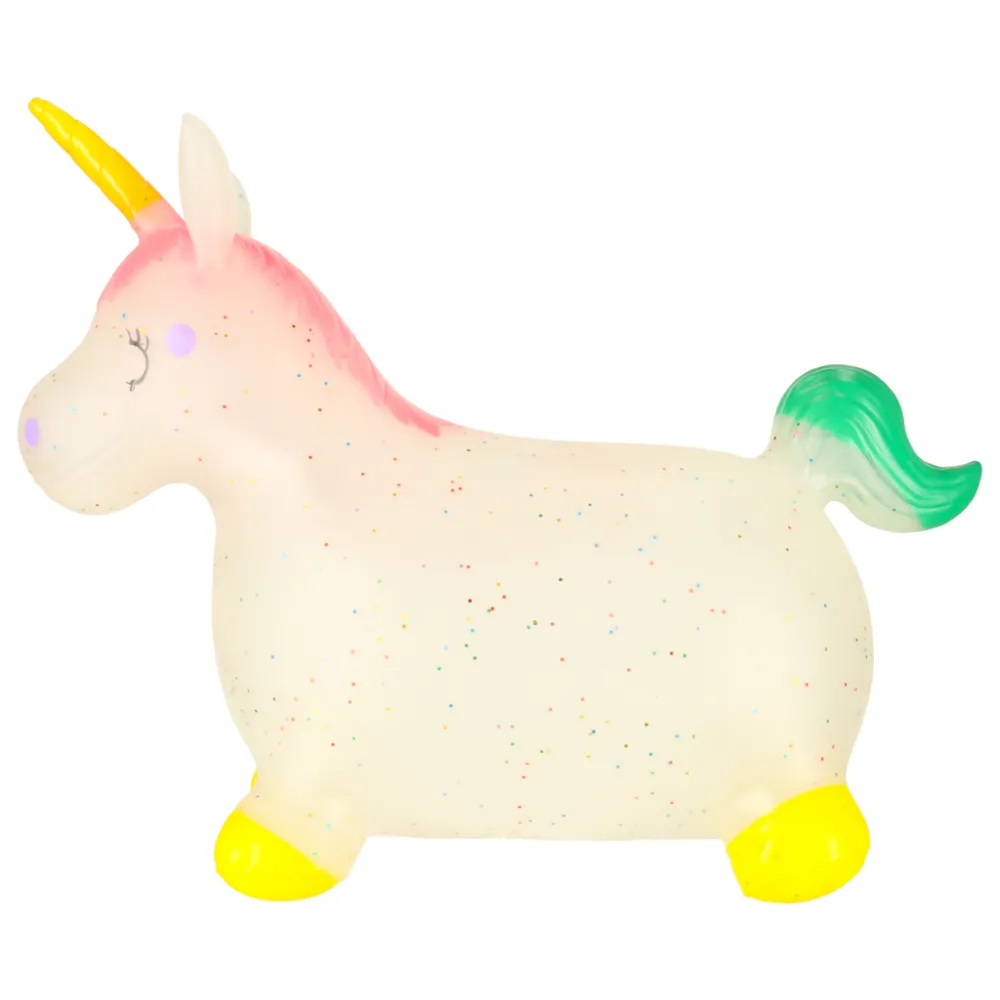 W zestawie pompka i instrukcja wraz ze skoczkiem jednorożcem