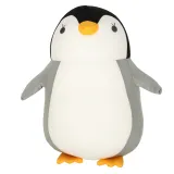 maskotka pingwin wykonana z miękkiego materiału w wersji podróżnej