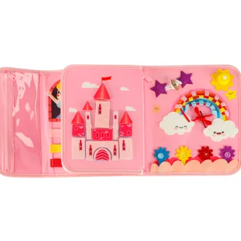 Regulowany pasek i uchwyt do przenoszenia sensorycznej tablicy podróżnej