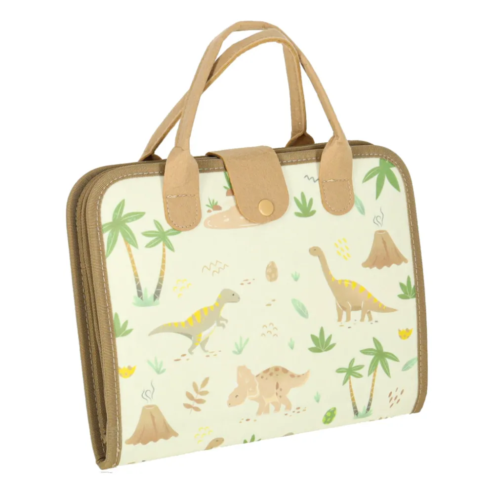 widok sensorycznej teczki do ćwiczeń manualnych dla dzieci