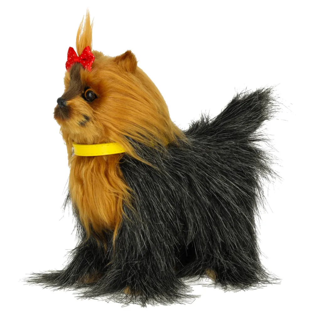 piesek york z widoczną obrożą i realistycznymi detalami pyska