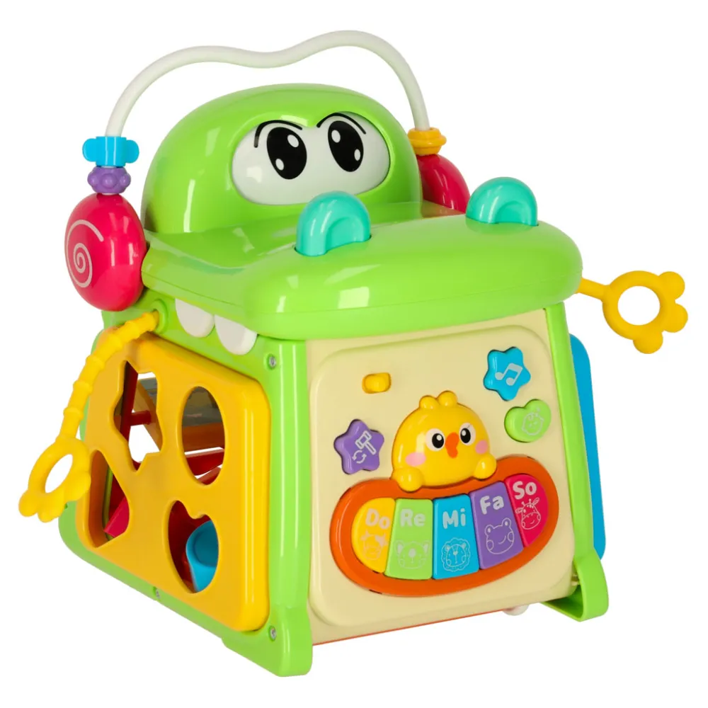 zbliżenie na interaktywne pianinko z efektem świetlnym