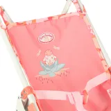 detal na siedzisko z grafiką w spacerówce dla lalek