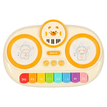 zbliżenie na miękko wykończone pady i zaokrąglone elementy pianinka