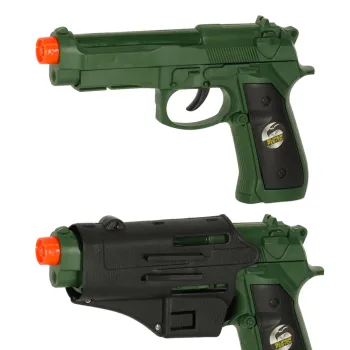 Zestaw wojskowy strój kamizelka karabin lornetka