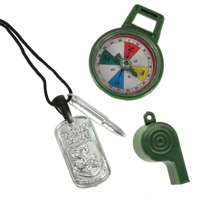 ciemnooliwkowy strój żołnierza dla dzieci z maską ochronną