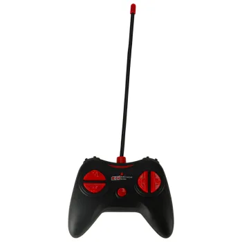 czerwone auto rc przygotowane do jazdy driftowej