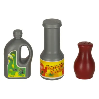 akcesoria kuchenne: garnki, patelnia, durszlak i sztućce zabawkowe