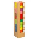 Widok zestawu klocków z książeczką z zadaniami