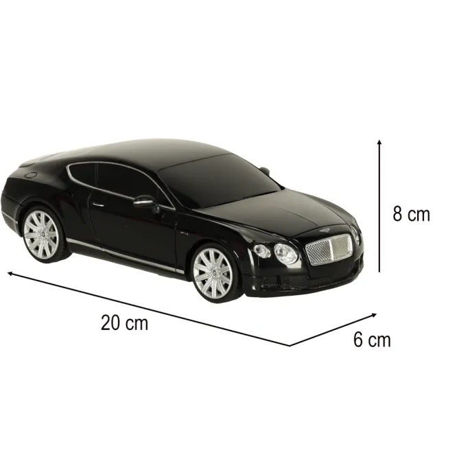 widok całościowy samochodu rc bentley continental gt 1:24 w oryginalnym opakowaniu