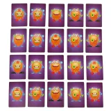 Wyjmowane karty z potworami w różnych kolorach i wzorach