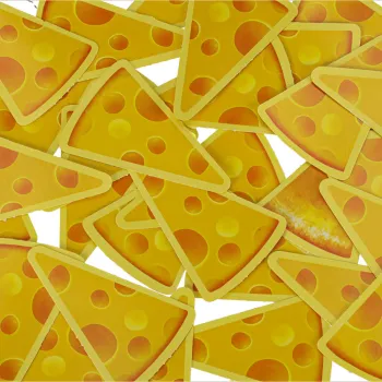 dziecko wyciąga kawałek sera z pułapki