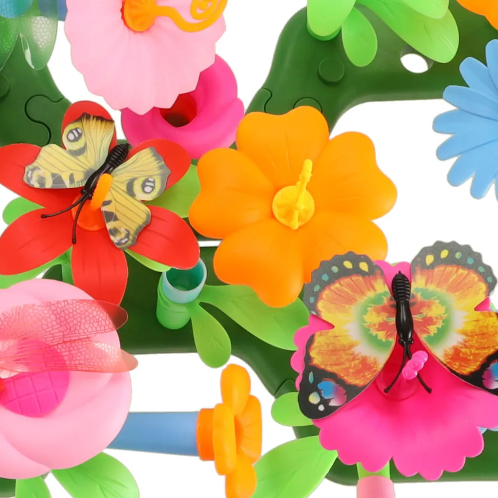 pudełko z klockami kreatywnymi na kwiatowy ogród