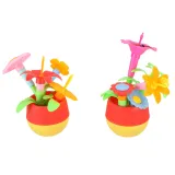 komplet plastikowych elementów w jaskrawych barwach