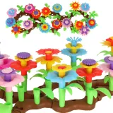 zbliżenie na zmontowane kwiaty pokazujące strukturę i fakturę