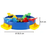 wszystkie elementy gry głodne żabki rozłożone na stole