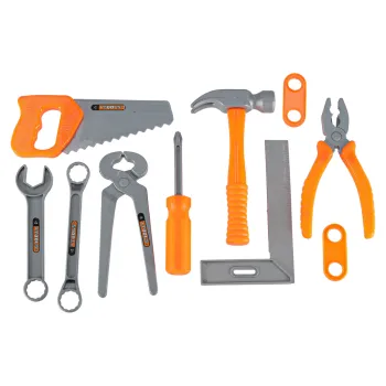 komplet narzędzi dziecięcych z młotkiem, kombinerkami i śrubkami