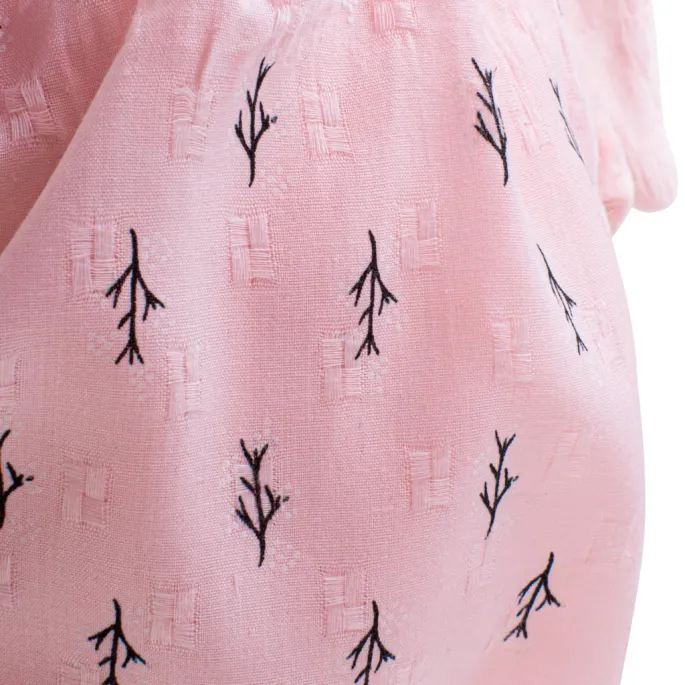 zbliżenie na sukienkę różowego królika pluszowego 52cm