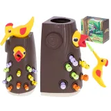 gra montessori z dzięciołem i drzewkiem do łapania robaczków magnetycznych