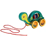 widok całej zabawki żółwaka na gładkiej powierzchni