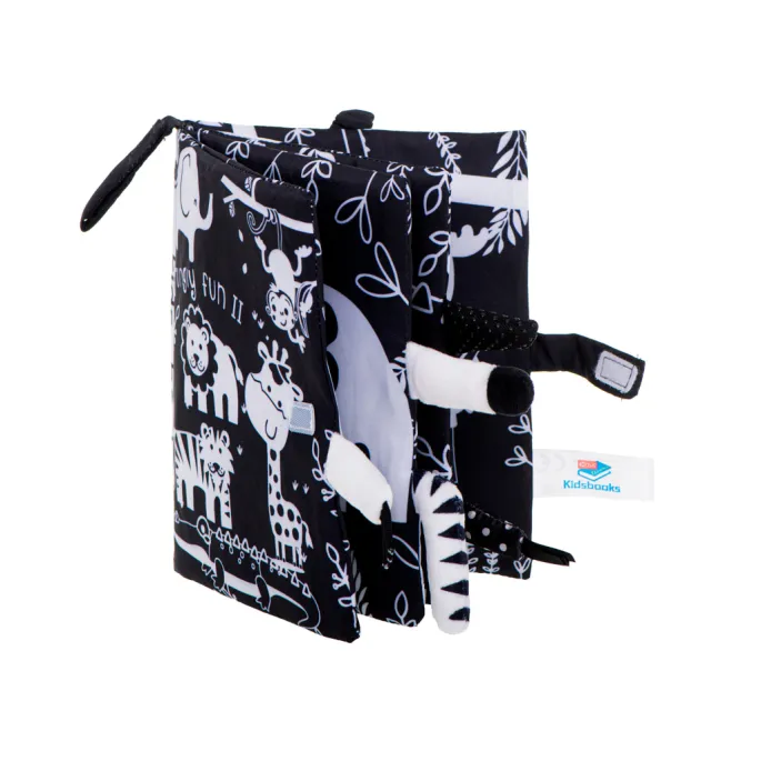 detal faktury i struktury ogonków przy książeczce dla niemowląt