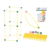 klocki konstrukcyjne rurki słomki patyczki komplet 75 elementów