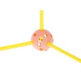 zestaw klocków ułożony w domek z matą jako dachem