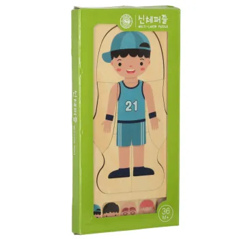 ręka dziecka układająca elementy puzzli warstwowych budowa ciała