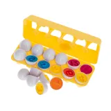 Widok całej układanki edukacyjnej z jajkami