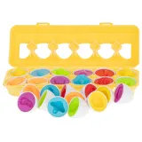 dziecięce jajka edukacyjne w pastelowych kolorach