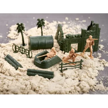 komplet żołnierzyków ustawionych w defensywnej formacji