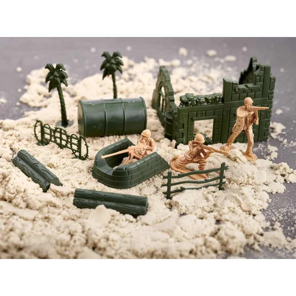 komplet żołnierzyków ustawionych w defensywnej formacji