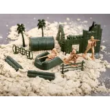 komplet żołnierzyków ustawionych w defensywnej formacji