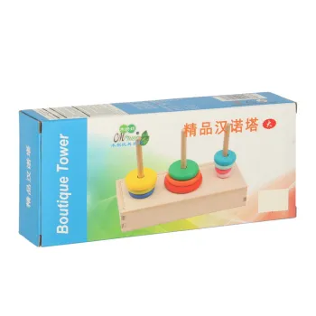 drewniana wieża sorter gotowa do układania przez dziecko