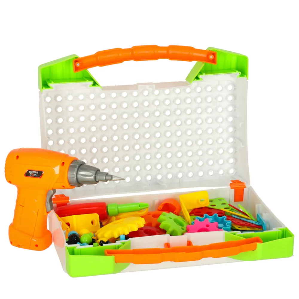 dziecięca walizka z elementami zestawu majsterkowicza